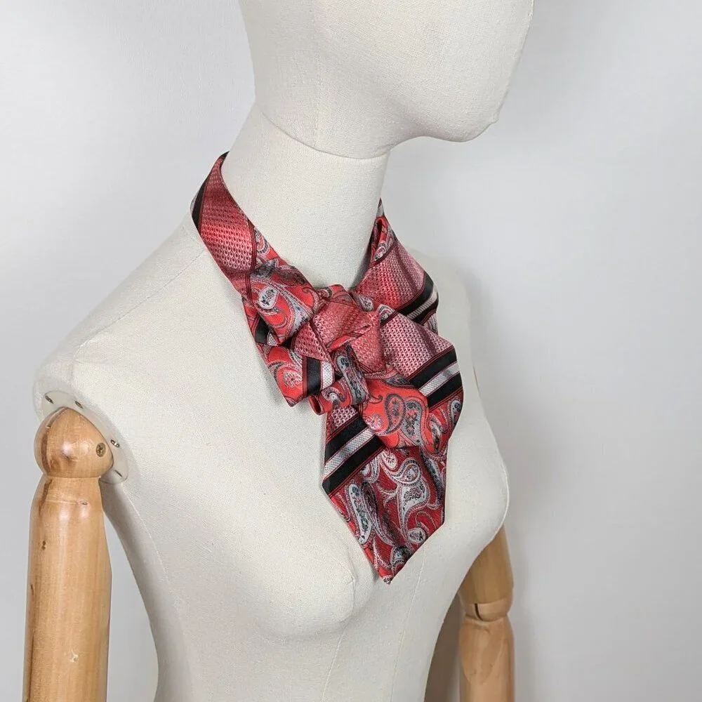 NWT Ogsplosh Retro Women's Ascot Scarf Red Black